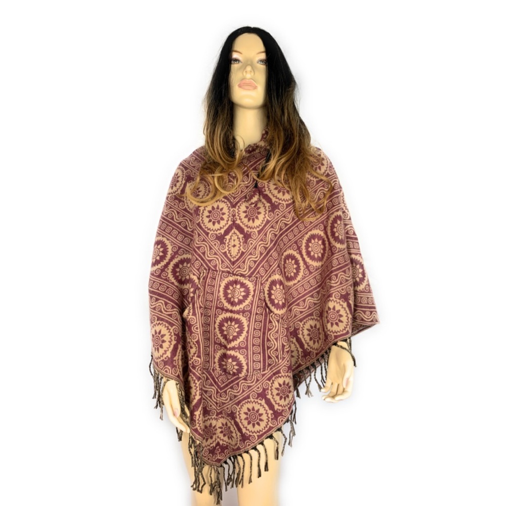 Wool Hoodie Poncho